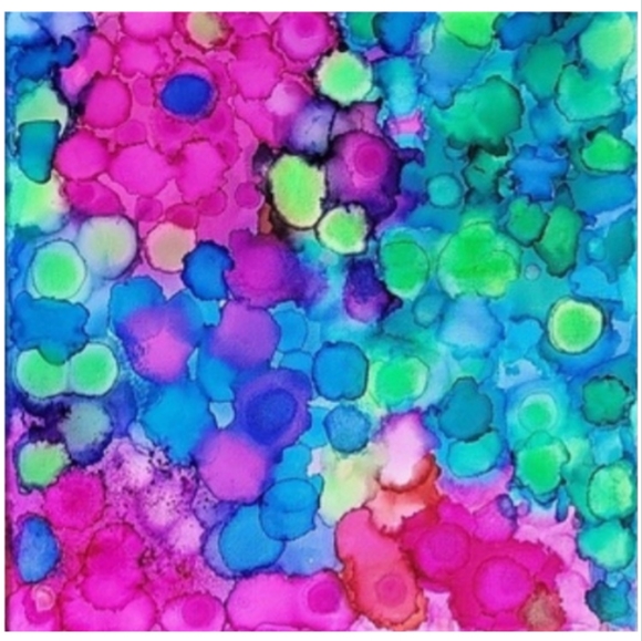 Hand Crafted Abstract Design 12x12 Inches Canvas Picture - Picture 2 of 4